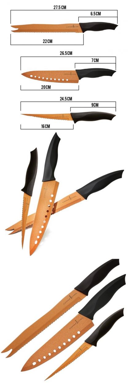 Copper Chef - Set od 3 noža