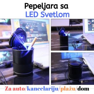 LED Osvetljena Pepeljara za auto/kancelariju/plažu/dom - 2 za 999din!
