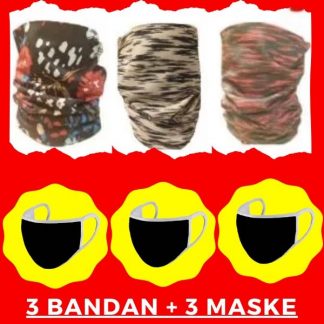Paket 3 bandan marame + 3 maske za 999din