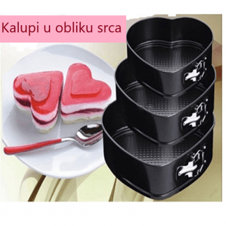 Set kalupa za torte u obliku srca