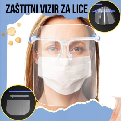 Zaštitni vizir maska za lice sa naočarima (5 za 750din!)