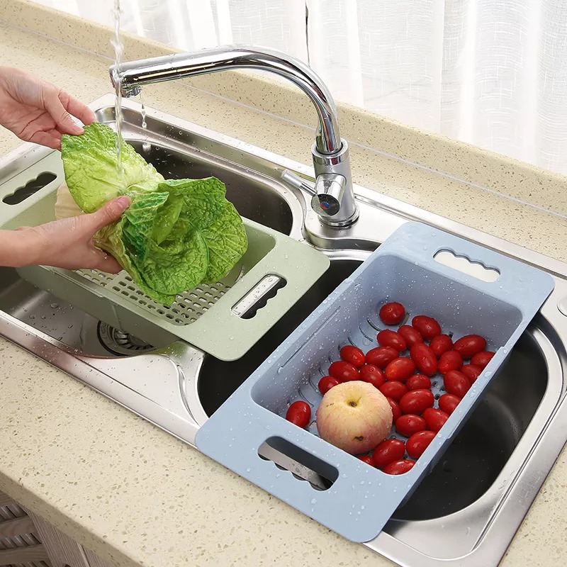 Podesiva korpa za pranje voća i povrća iznad sudopera