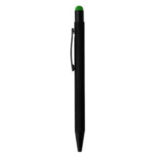 TITANIUM BLACK, metalna "touch" hemijska olovka, svetlo zelena