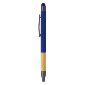 TITANIUM TOUCH BAMBOO, metalna "touch" hemijska olovka, rojal plava
