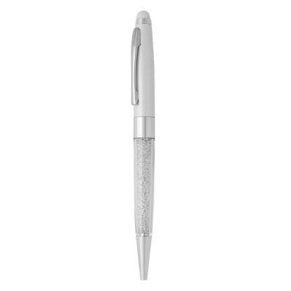 BARONESA, metalna "touch" hemijska olovka, bela