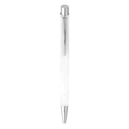 HARMONY SOFT, metalna hemijska olovka u metalnoj poklon tubi, bela