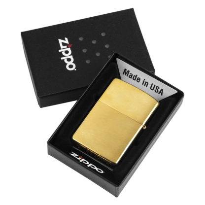 ZIPPO 204 B, metalni upaljač u poklon kutiji, zlatni