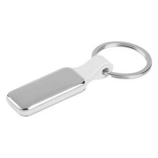 CORSO R, metalni privezak za ključeve, beli