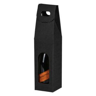 BOTTLE, troslojna samosklopiva poklon kutija za flašu, crna