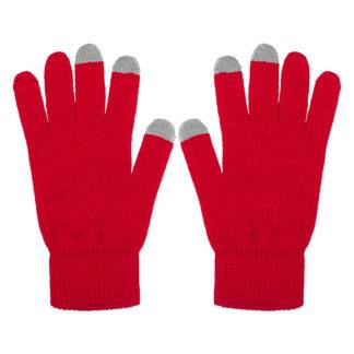 TOUCH GLOVE, rukavice sa tri aktivna "touch" prsta, crveni, S/M