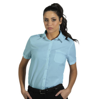 BUSINESS SSL WOMEN, ženska košulja kratkih rukava, svetlo plava