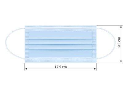DFM 10, zaštitna maska za jednokratnu upotrebu, svetlo plava