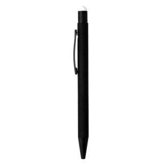 TITANIUM BLACK, metalna "touch" hemijska olovka, bela