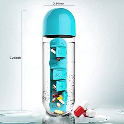 Kutija za lekove I flašica za vodu 2u1