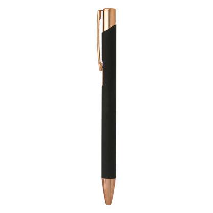 OGGI ROSE GOLD, metalna hemijska olovka, crna