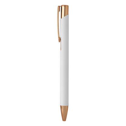 OGGI ROSE GOLD, metalna hemijska olovka, bela