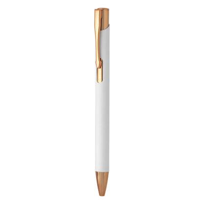 OGGI ROSE GOLD, metalna hemijska olovka, bela