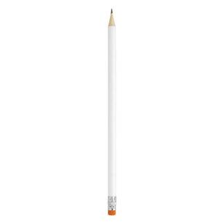 PIGMENT WHITE, drvena olovka hb sa gumicom, narandžasta