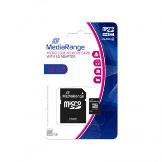 Mem. kartica microsdhc 32gb mediarange + sd adapter c10 mr959