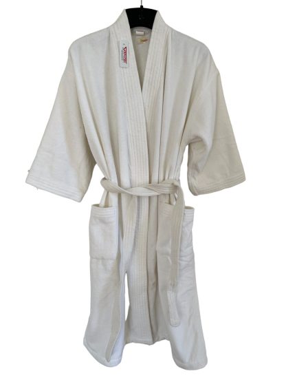 Bade Mantil Frotir White Kimono L Kratak rukav