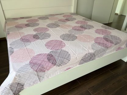 Čaršav Ranforce 220x240cm bez lastiša Pink circle