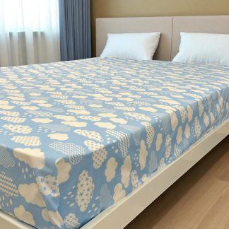 Čaršav Ranforce 220x240cm bez lastiša dezen Oblak