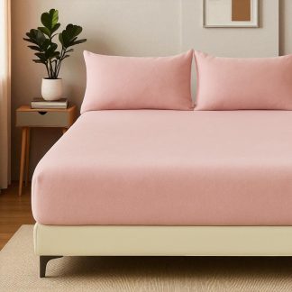 Čaršav Flanel 140x200cm+25cm Svetlo roze boja