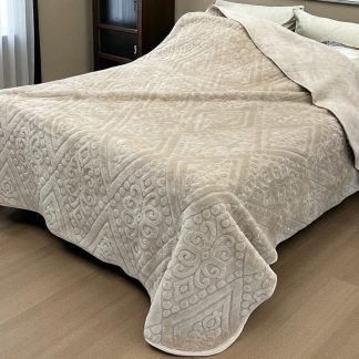 Ćebe Merinos 220x240cm A10 Etno Krem boja