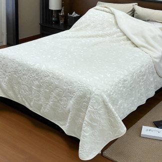 Ćebe Merinos 220x160cm A11 Cvet Priljavo bela boja