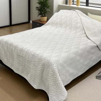 Ćebe Merinos 220x160cm A3 Kocka Bež boja