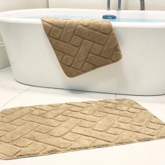 Dvodelni set prostirki za kupatilo – Cik-cak dizajn A12