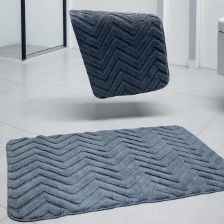 Dvodelni set prostirki za kupatilo – Cik-cak dizajn A8