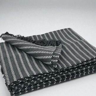 Fleker-prekrivač garnitura Terracotta (trosed-dvosed-fotelja) Teget/bela boja